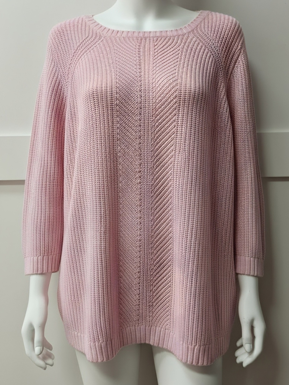 C J Banks Pink Knit Women's Sweater - Relaxed Fit